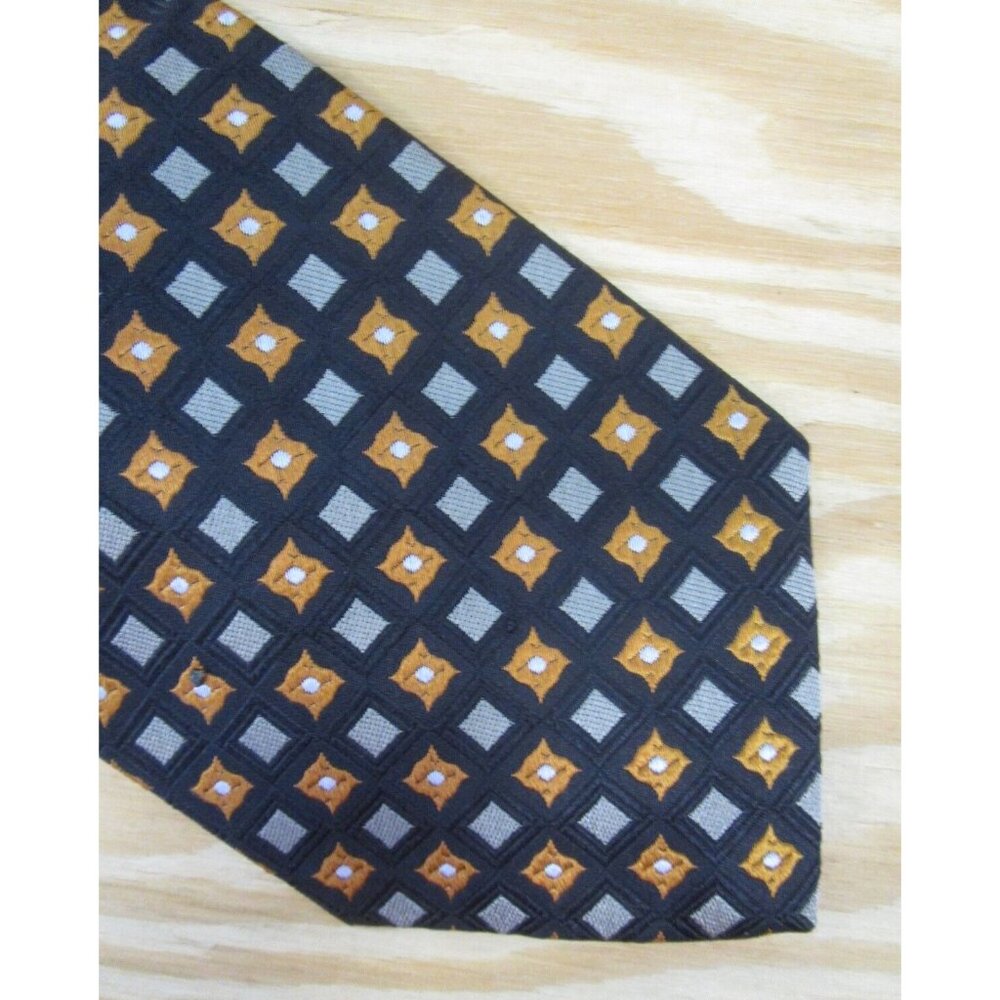 VINTAGE Robert Talbott Neck Tie Small Silk Geometric Embroidered USA